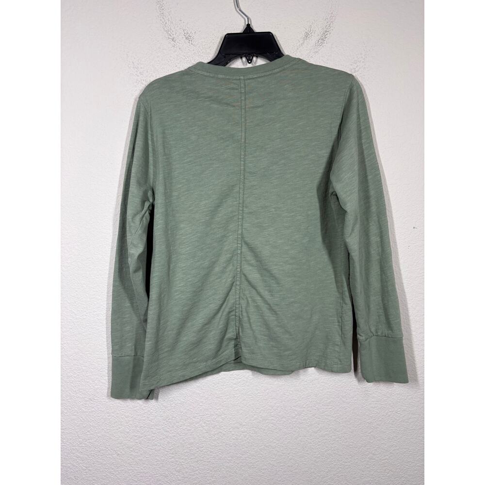 Quince Large 100% Organic Cotton Slub Long Sleeve Tee Sea Spray Green - Picture 3 of 9